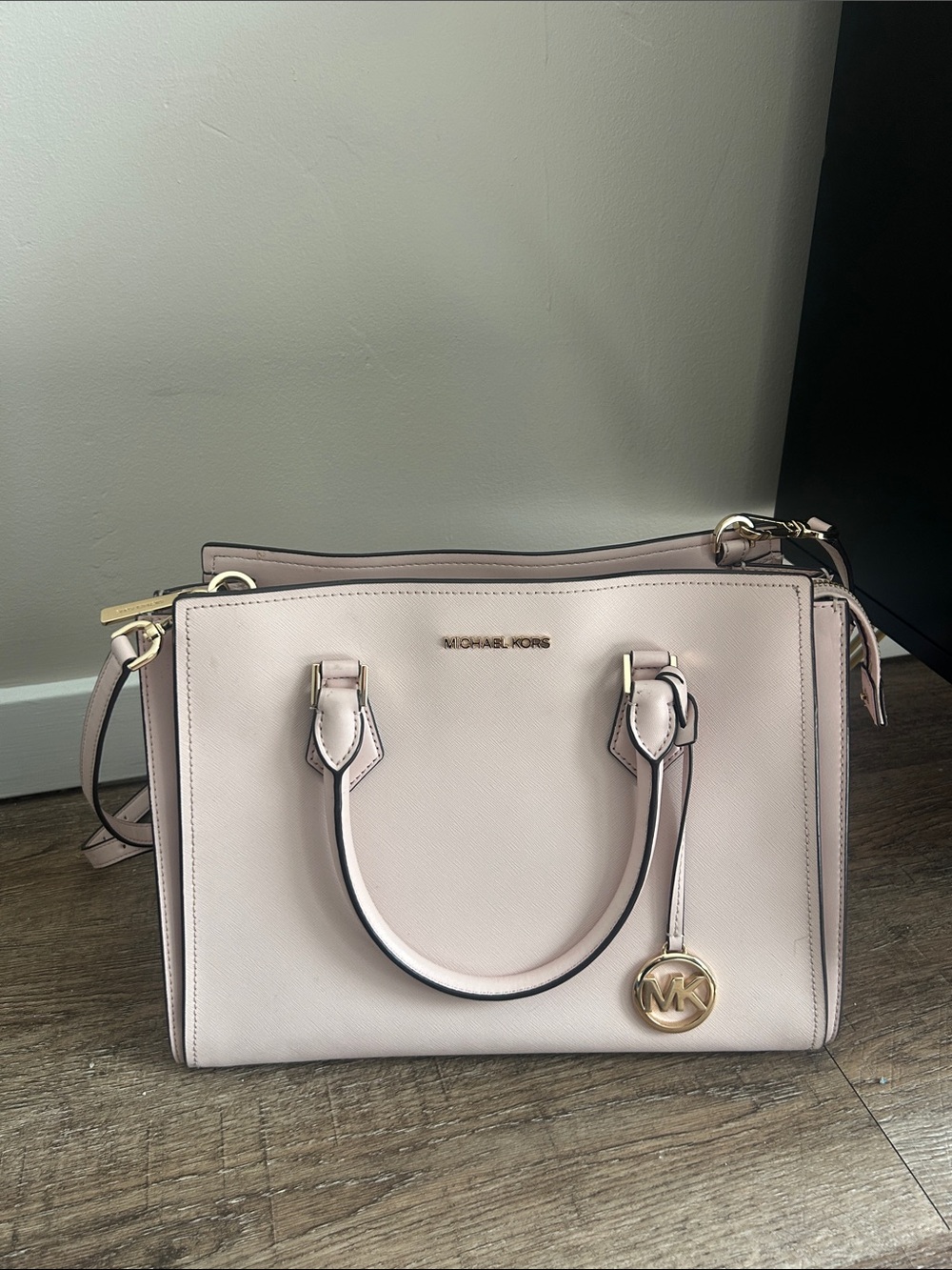 Michael Kors Blush Pink Satchel with Gold Hardware